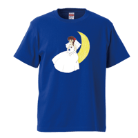 三日月の女の子Tシャツ