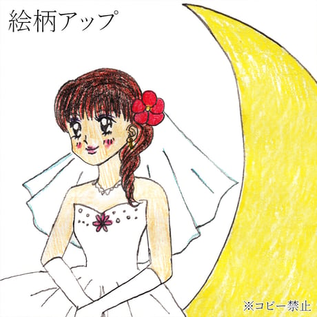 三日月の女の子トートバッグ