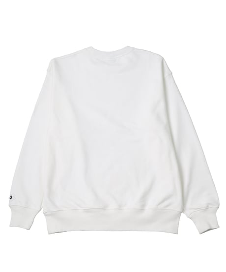 #042　ワークプリントスウエット　WHITE