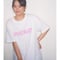 #051　Neon Logo T-シャツ WHITExPINK