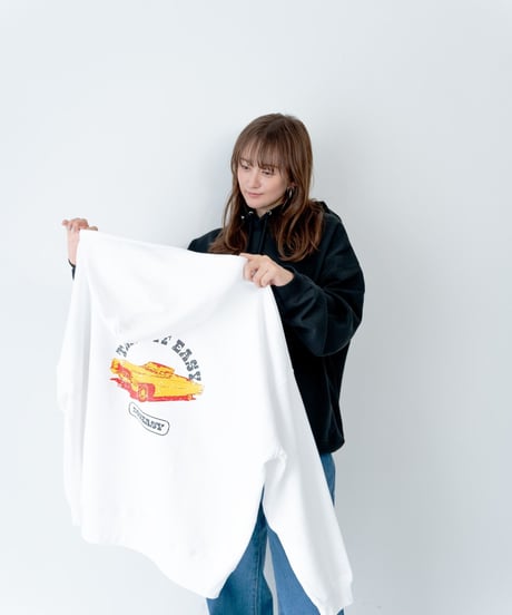 #121　502EASYアメ車バックプリントフーディー