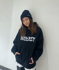 #190　502EASYロゴプリントフーディ