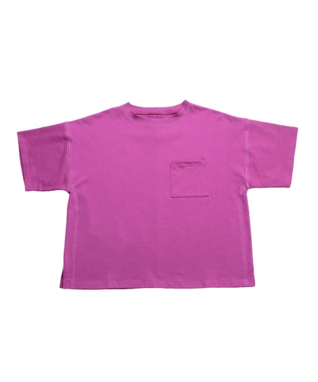 #005　ポケット付きステッチT (Pink)