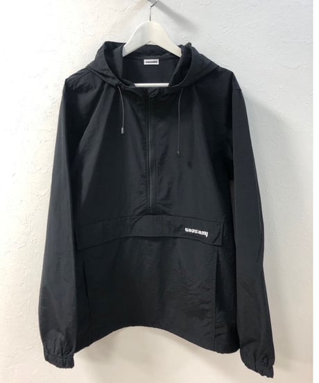 #082　502EASY ナイロン アノラック パーカ　BLACK
