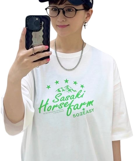 #185　502EASYｘ佐々木牧場コラボTシャツ〈マウンテンロゴ〉