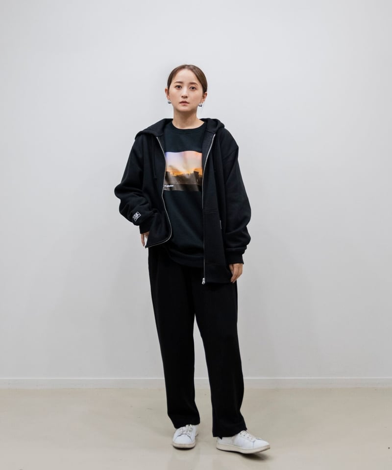 067 彩空フロントプリントロングTシャツ BLACK | 502EASY 067 彩空フロントプリントロングTシャツ BLACK | 502EASY