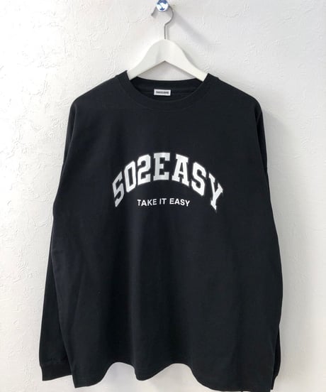 #085　502EASY カレッジロゴBigサイズロンT