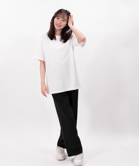 ［志田音々さんコラボアイテム］#105　彩空x音空　バックプリントTシャツ　WHITE