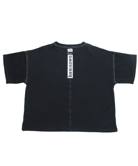 #005　ポケット付きステッチT (Black)