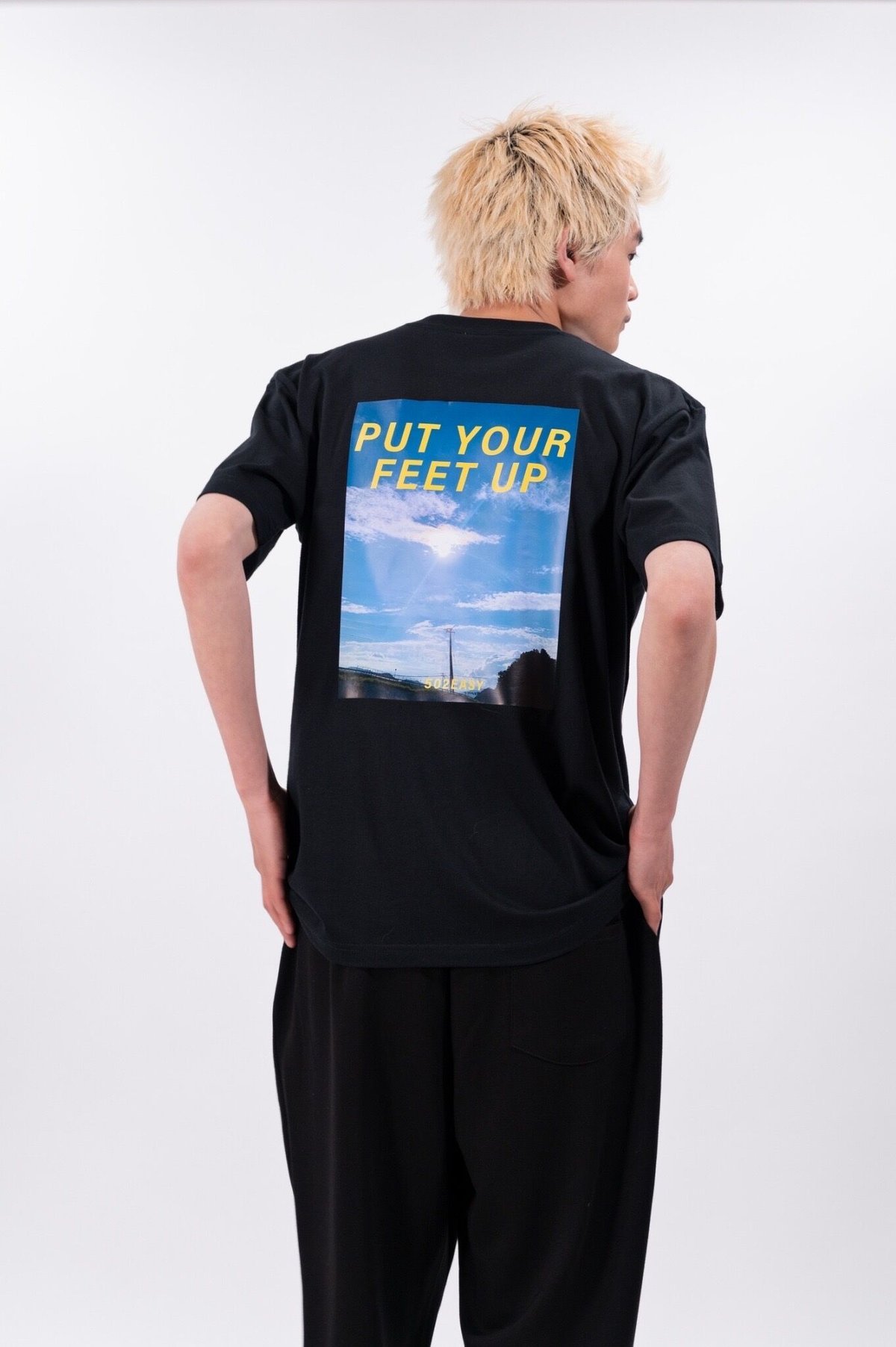 JSFバックプリント Tシャツ 青　XL sab31978-1.jpg