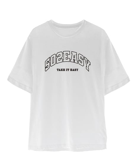 #158　502EASYカレッジロゴＴ‐シャツ