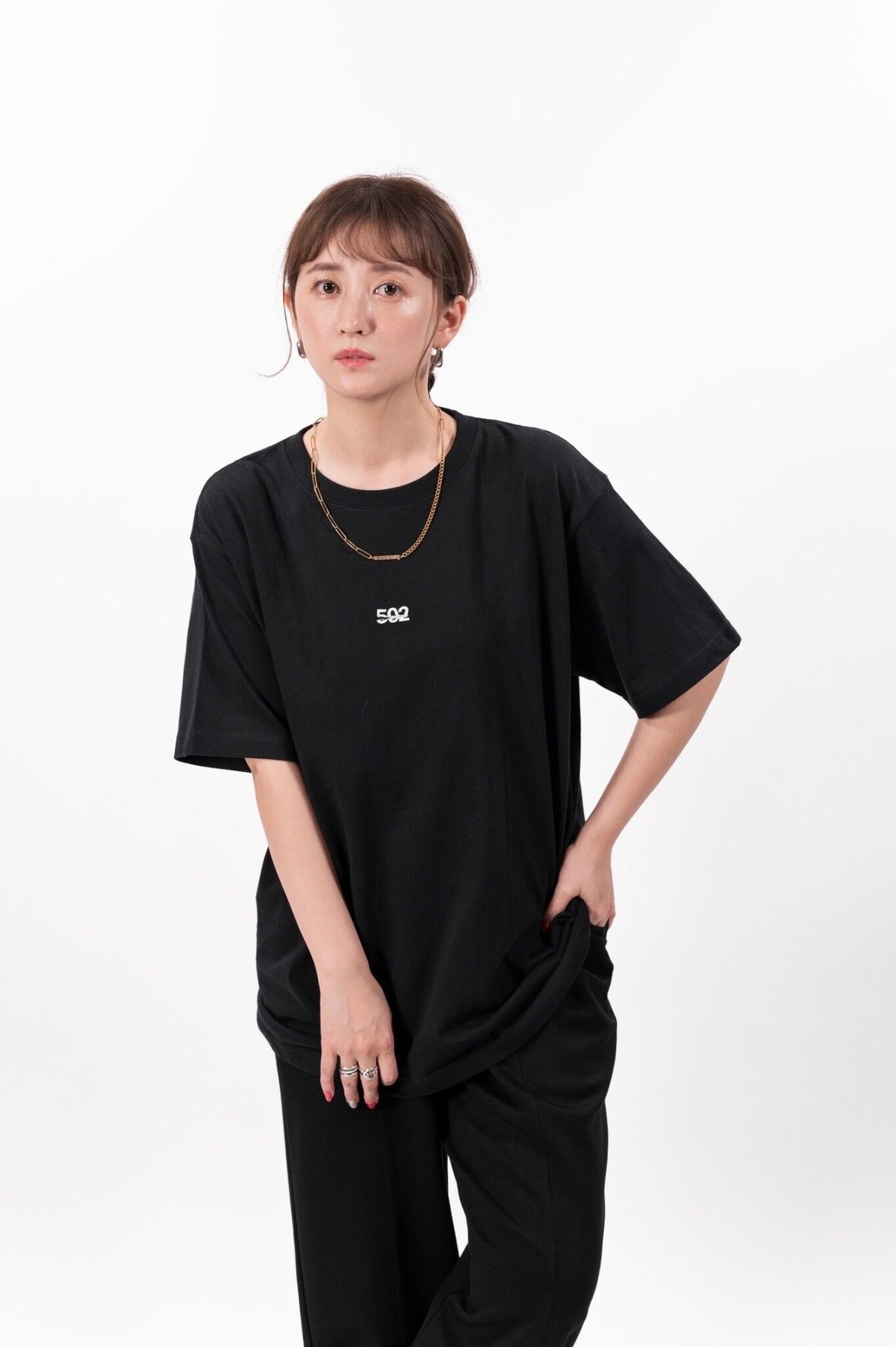 【セール中❤️】M.&KYOKO⭐️アート刺繍 半袖Tシャツ ブルー 日本製 SKY刺繍 半袖T TIGRE BROCANTE