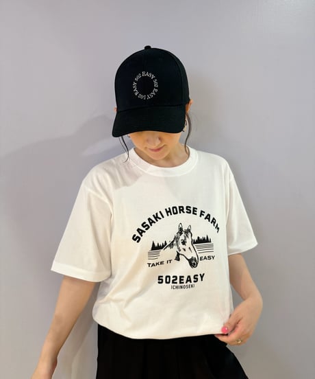 #184　502EASYｘ佐々木牧場コラボTシャツ〈HORSE〉