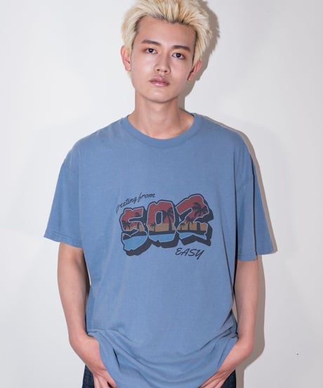#048　502EASY Hawaiian T‐シャツ BLUE