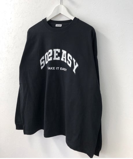 #085　502EASY カレッジロゴBigサイズロンT