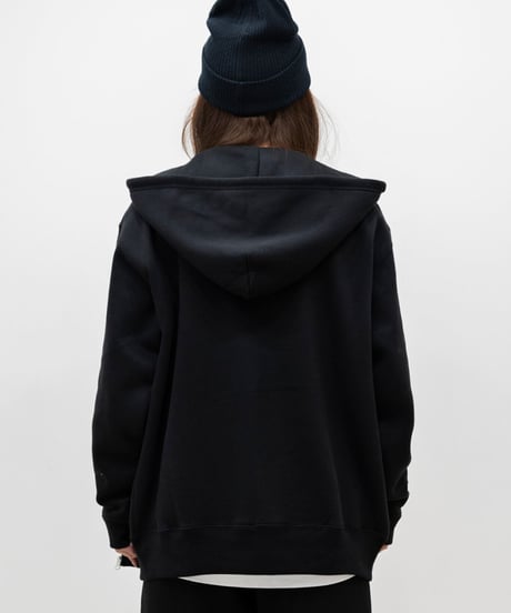 #068　フルジップフーディトップス　BLACK