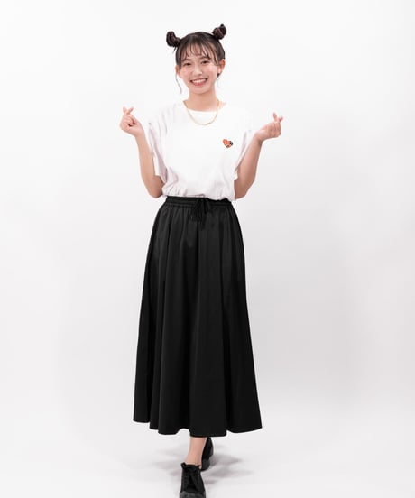 ［志田音々さんコラボアイテム］#104　502EASY X N ハート刺繍Tシャツ WHITE
