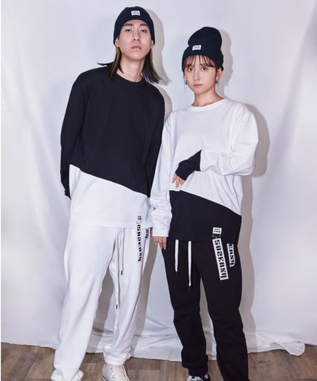 #020　ロングスリーブバイカラーT　WHITE