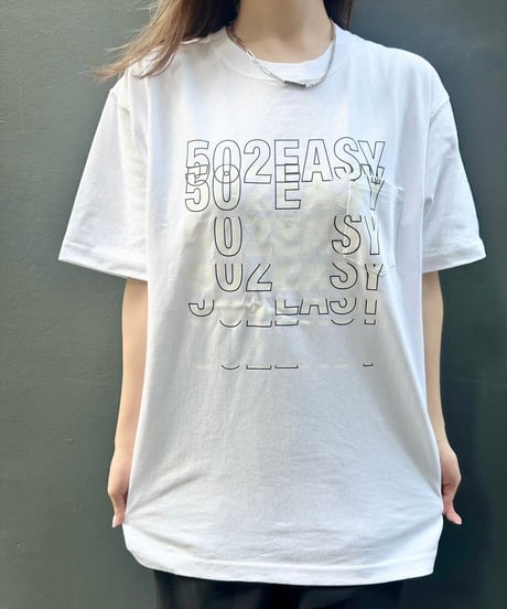 #107　502EASY コンビロゴポケットTシャツ