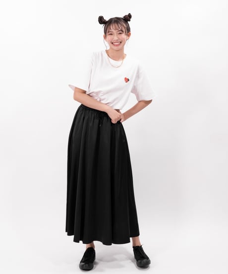 ［志田音々さんコラボアイテム］#104　502EASY X N ハート刺繍Tシャツ WHITE