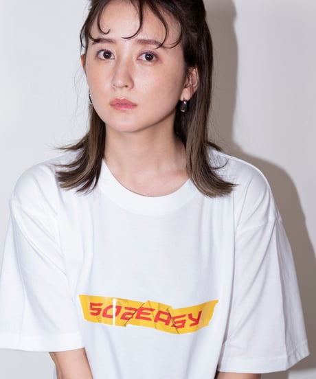 #050　Barricade Tape T‐シャツ WHITE