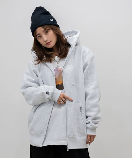 #068　フルジップフーディトップス　GREY