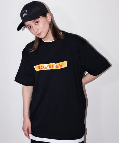#050　Barricade Tape T‐シャツ BLACK