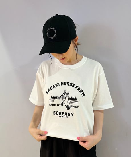 #184　502EASYｘ佐々木牧場コラボTシャツ〈HORSE〉