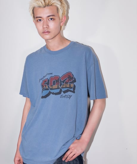 #048　502EASY Hawaiian T‐シャツ BLUE