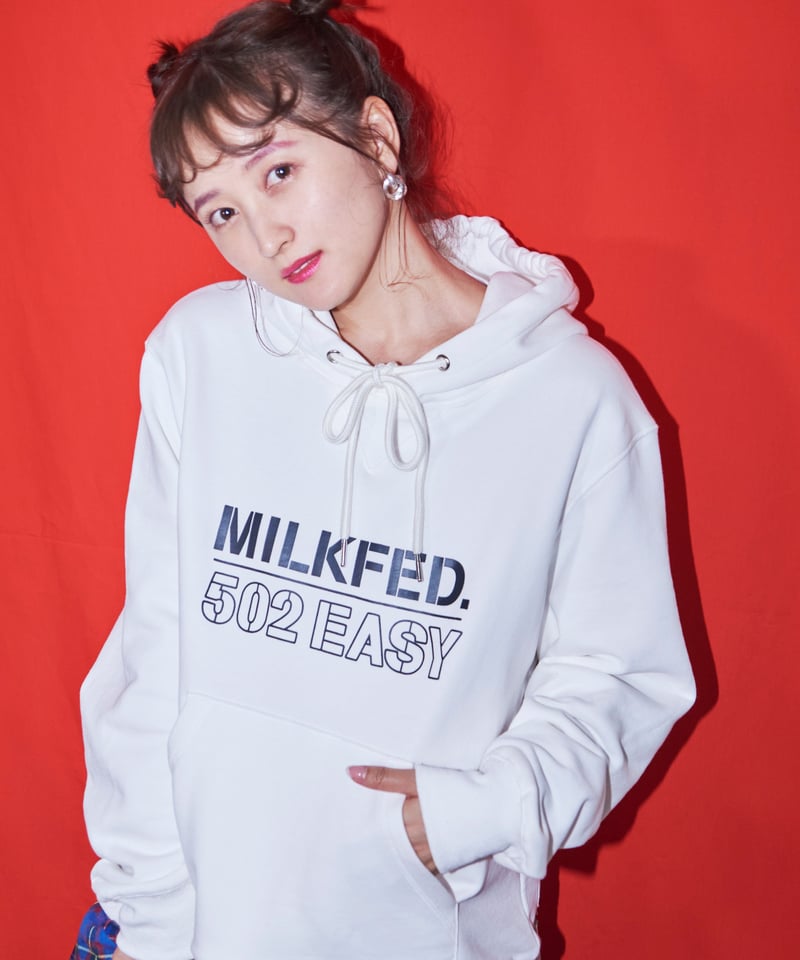 MILKFED. - 502EASY MILKFED.コラボフーディトップス MILKFED.コラボアイテム］#015 MILKFED. X 502EASY フーディト