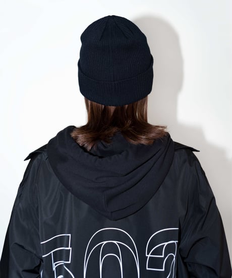 #009　ニットキャップ　BLACK