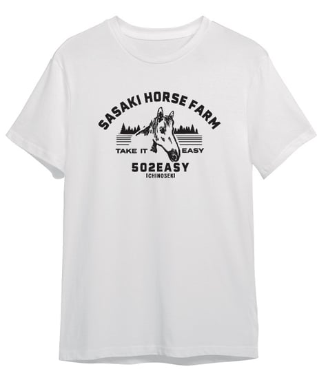 #184　502EASYｘ佐々木牧場コラボTシャツ〈HORSE〉