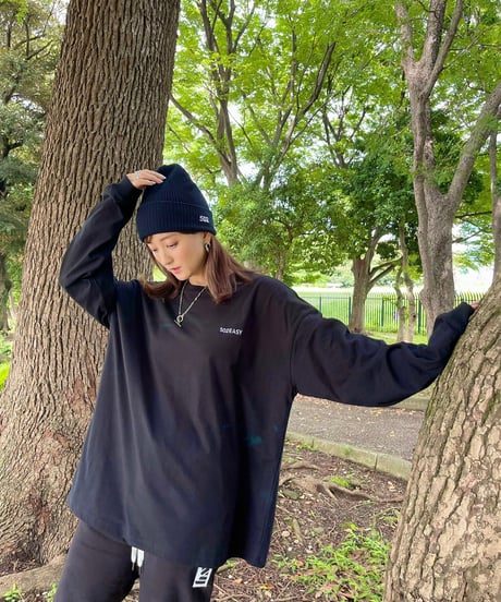 #062 　彩空バックプリントロングTシャツ　BLACK
