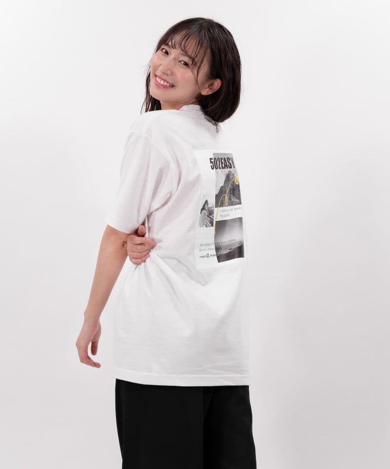 白空こあいプリント ホワイト Tシャツ よるあみ 夜光性アミューズ 白空