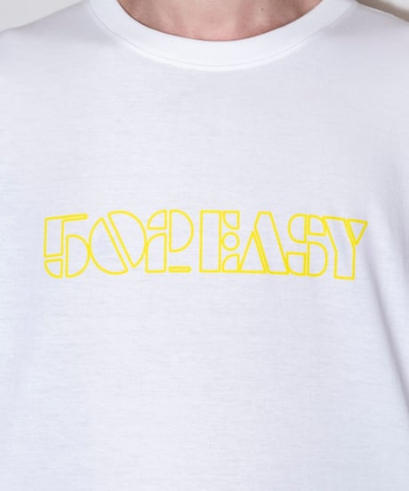 #051　Neon Logo T-シャツ WHITExYELLOW