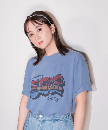#048　502EASY Hawaiian T‐シャツ BLUE
