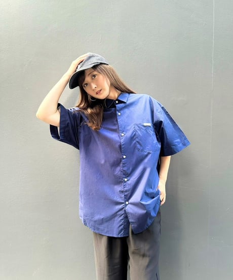 #106　502EASYルーズフィット綿ブロード半袖シャツ