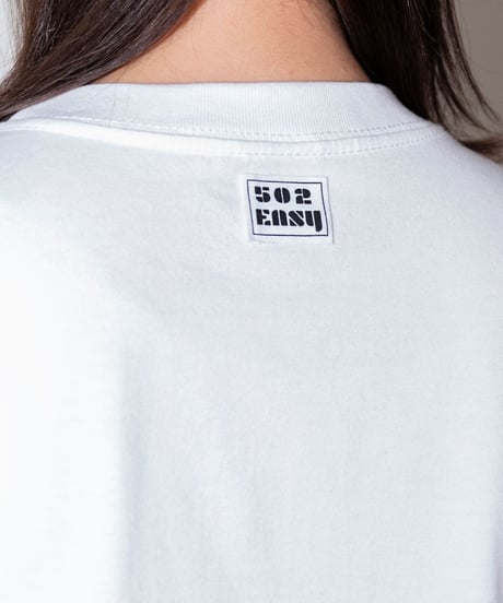 #050　Barricade Tape T‐シャツ WHITE