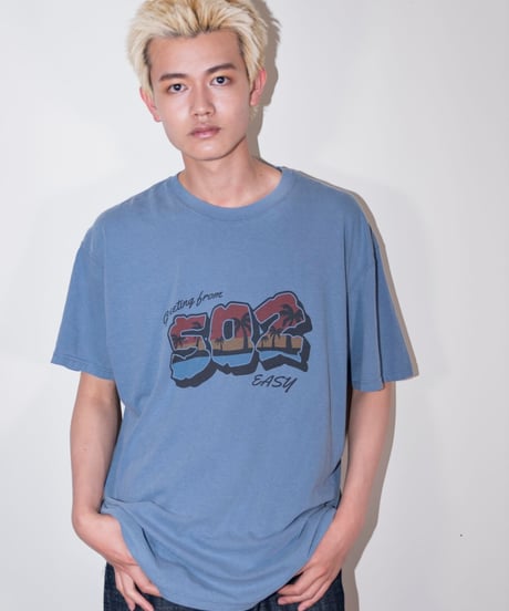 #048　502EASY Hawaiian T‐シャツ BLUE