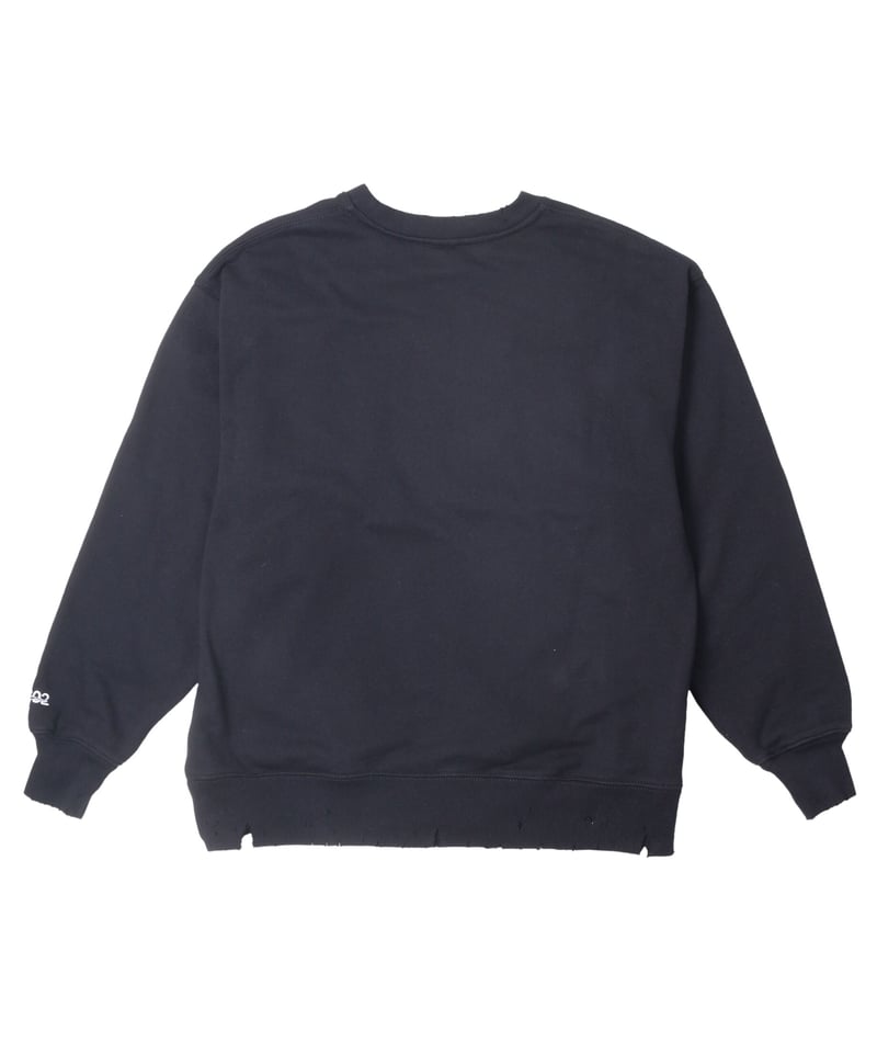023 ダメージスウェット BLACK | 502EASY