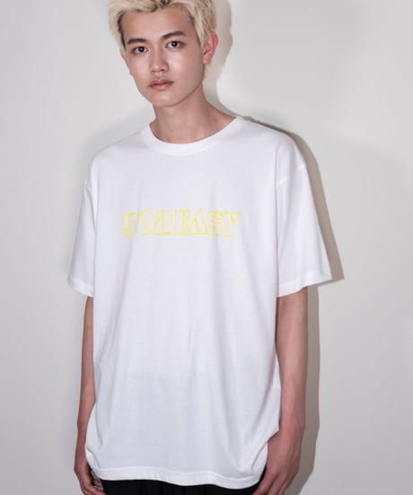 #051　Neon Logo T-シャツ WHITExYELLOW