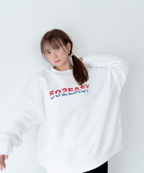 #118　502EASYツートーンロゴスエット