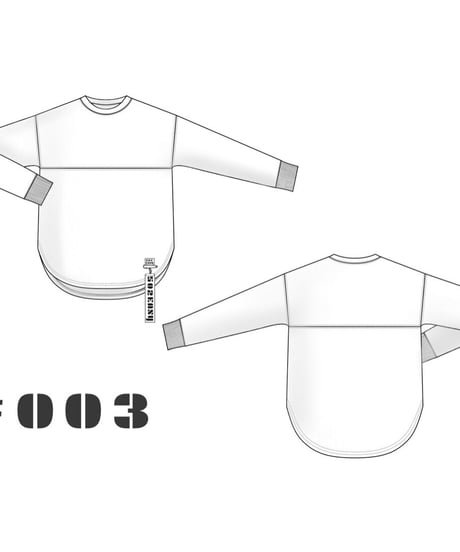 #003　ロングスリーブラウンドT
