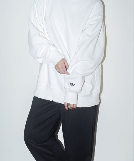 #023　ダメージスウェット　WHITE