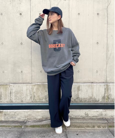 #065　502EASYアイビーロゴスウエット　BLACK