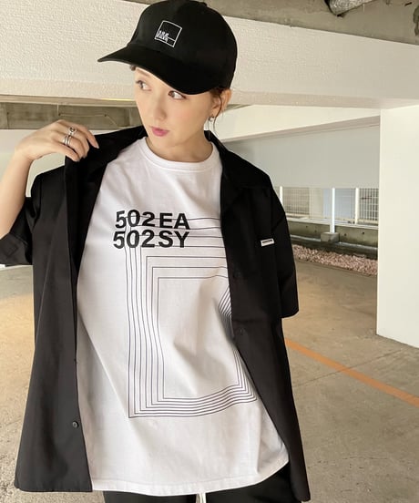 #044　The Squares Overlap T‐シャツ WHITE