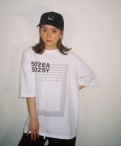 #044　The Squares Overlap T‐シャツ WHITE