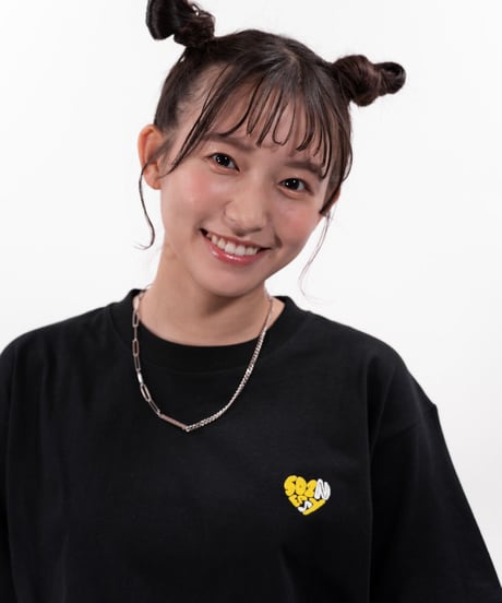 ［志田音々さんコラボアイテム］#104　502EASY X N ハート刺繍Tシャツ BLACK