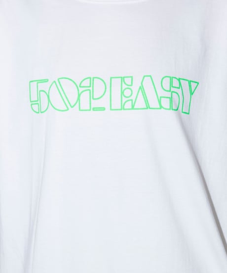 #051　Neon Logo T-シャツ WHITExGREEN