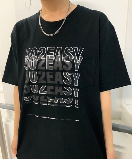 #107　502EASY コンビロゴポケットTシャツ